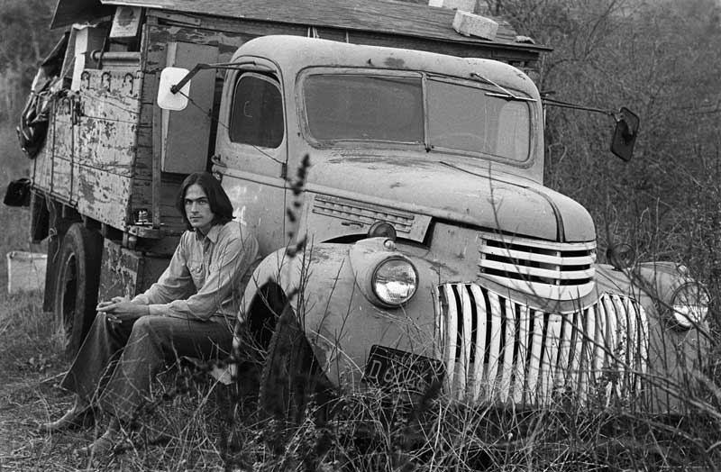James Taylor and Old Truck, Lake Hollywood, CA 1969